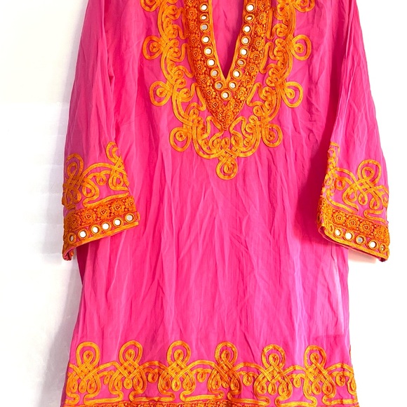 Barbara Gerwit Embroidered Mirrored Tunic Top Cover-Up - Picture 6 of 10